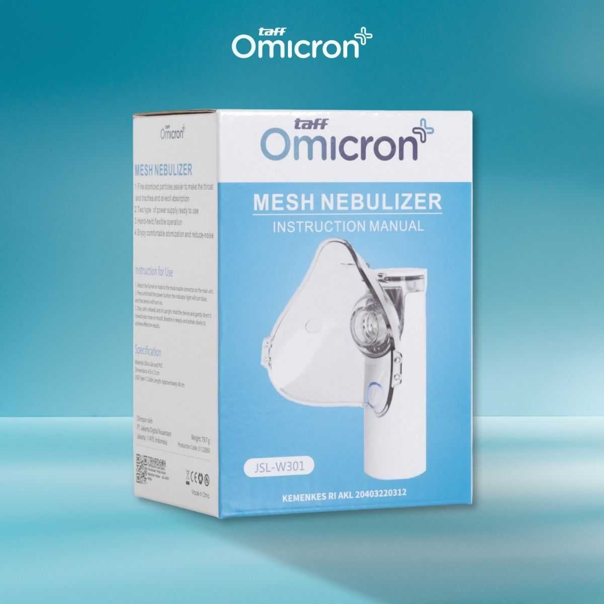 TaffOmicron Alat Terapi Pernapasan Mesh Nebulizer Portable Inhaler - JSL-W301