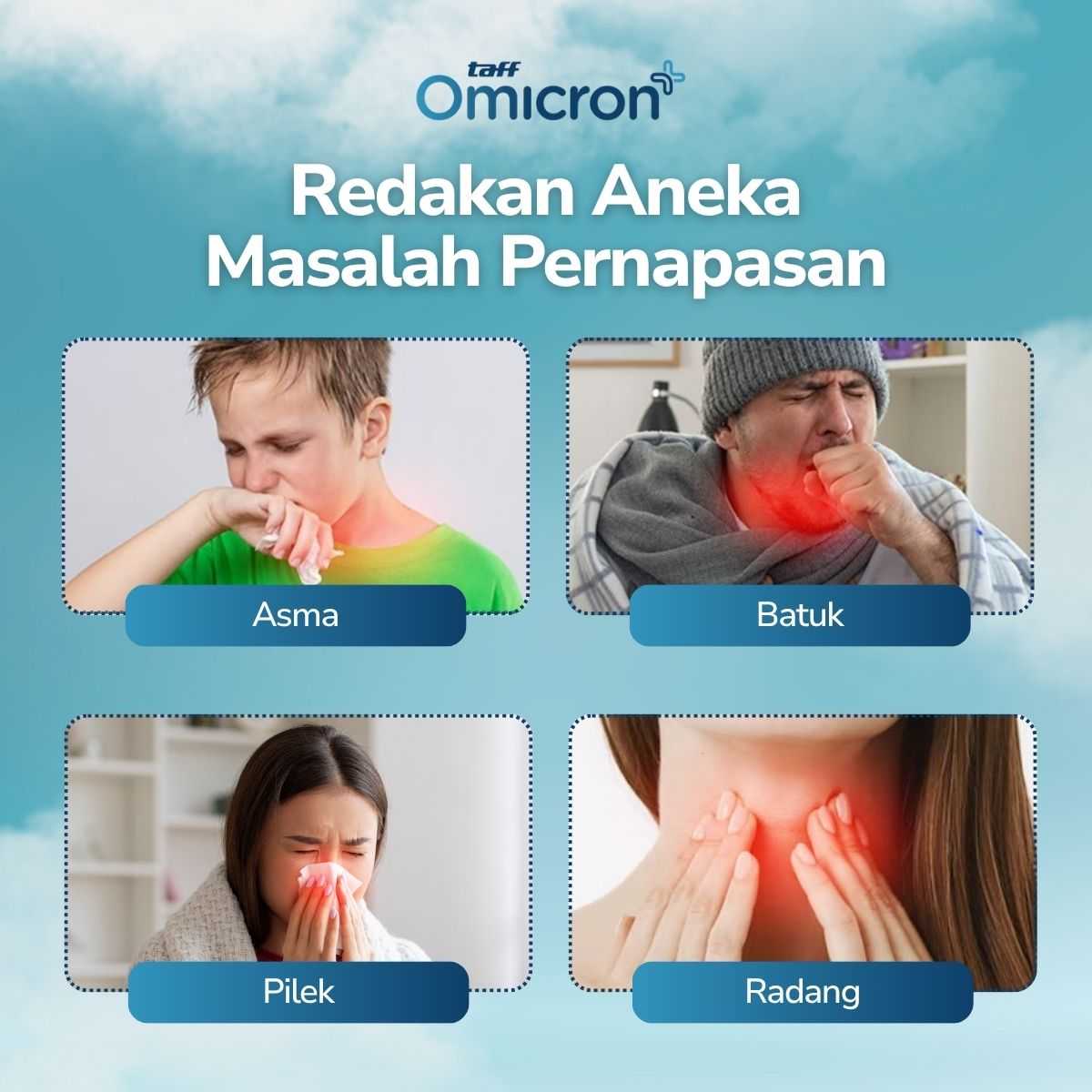 TaffOmicron Alat Terapi Pernapasan Mesh Nebulizer Portable Inhaler - JSL-W301