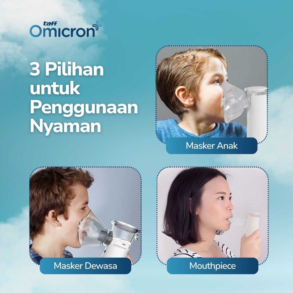 TaffOmicron Alat Terapi Pernapasan Mesh Nebulizer Portable Inhaler - JSL-W301