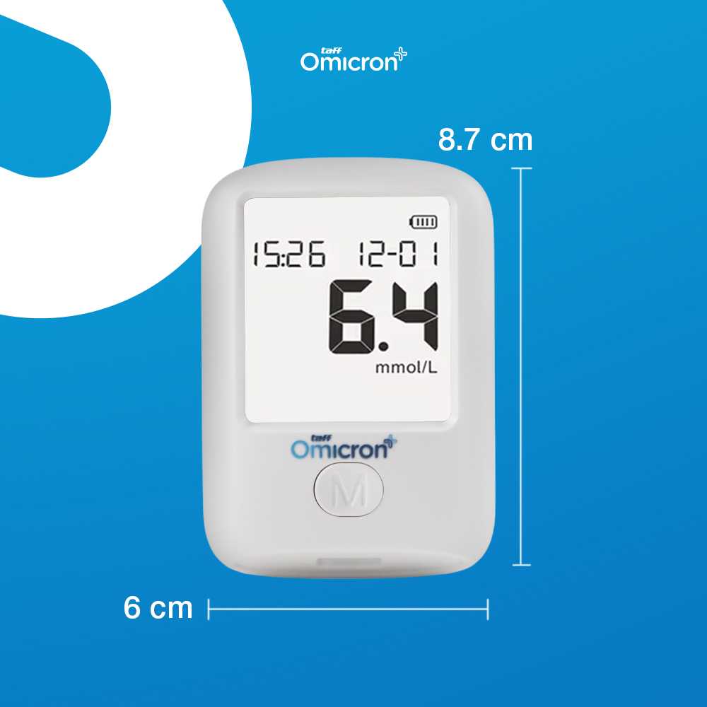 TaffOmicron Alat Cek Gula Darah Glucometer Kit 50 Test Strip - T30