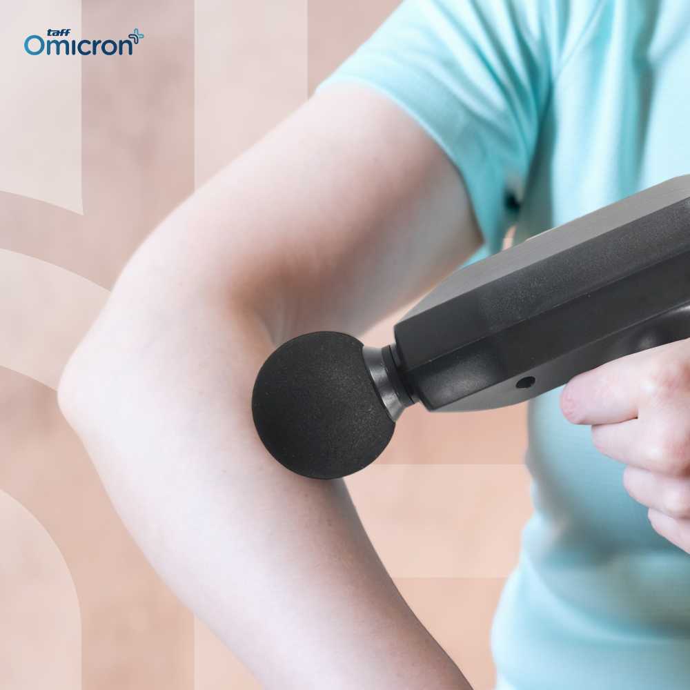 TaffOmicron Alat Pijat Elektrik Pundak Massage Gun 4 Head 99 Gear - YJ03