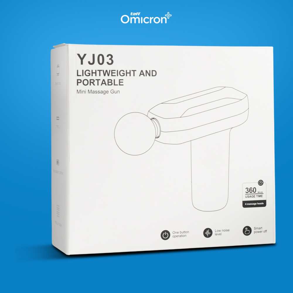 TaffOmicron Alat Pijat Elektrik Pundak Massage Gun 4 Head 99 Gear - YJ03