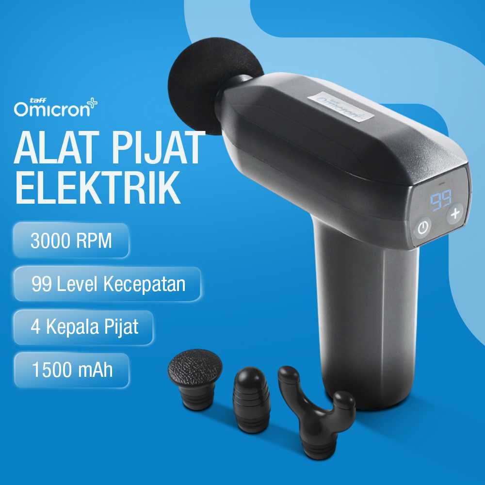TaffOmicron Alat Pijat Elektrik Pundak Massage Gun 4 Head 99 Gear - YJ03