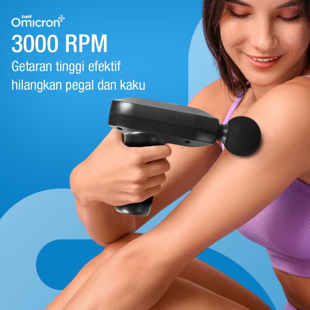 TaffOmicron Alat Pijat Elektrik Pundak Massage Gun 4 Head 99 Gear - YJ03