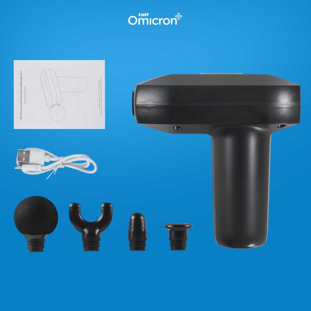 TaffOmicron Alat Pijat Elektrik Pundak Massage Gun 4 Head 99 Gear - YJ03