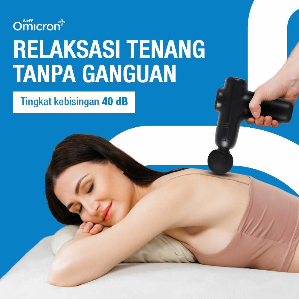 TaffOmicron Alat Pijat Elektrik Pundak Punggung Massage Gun 4 Head - JM05S