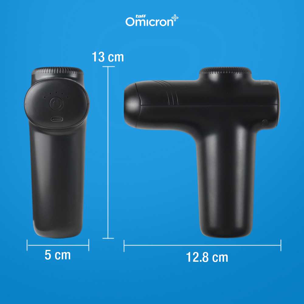 TaffOmicron Alat Pijat Elektrik Pundak Punggung Massage Gun 4 Head - JM05S