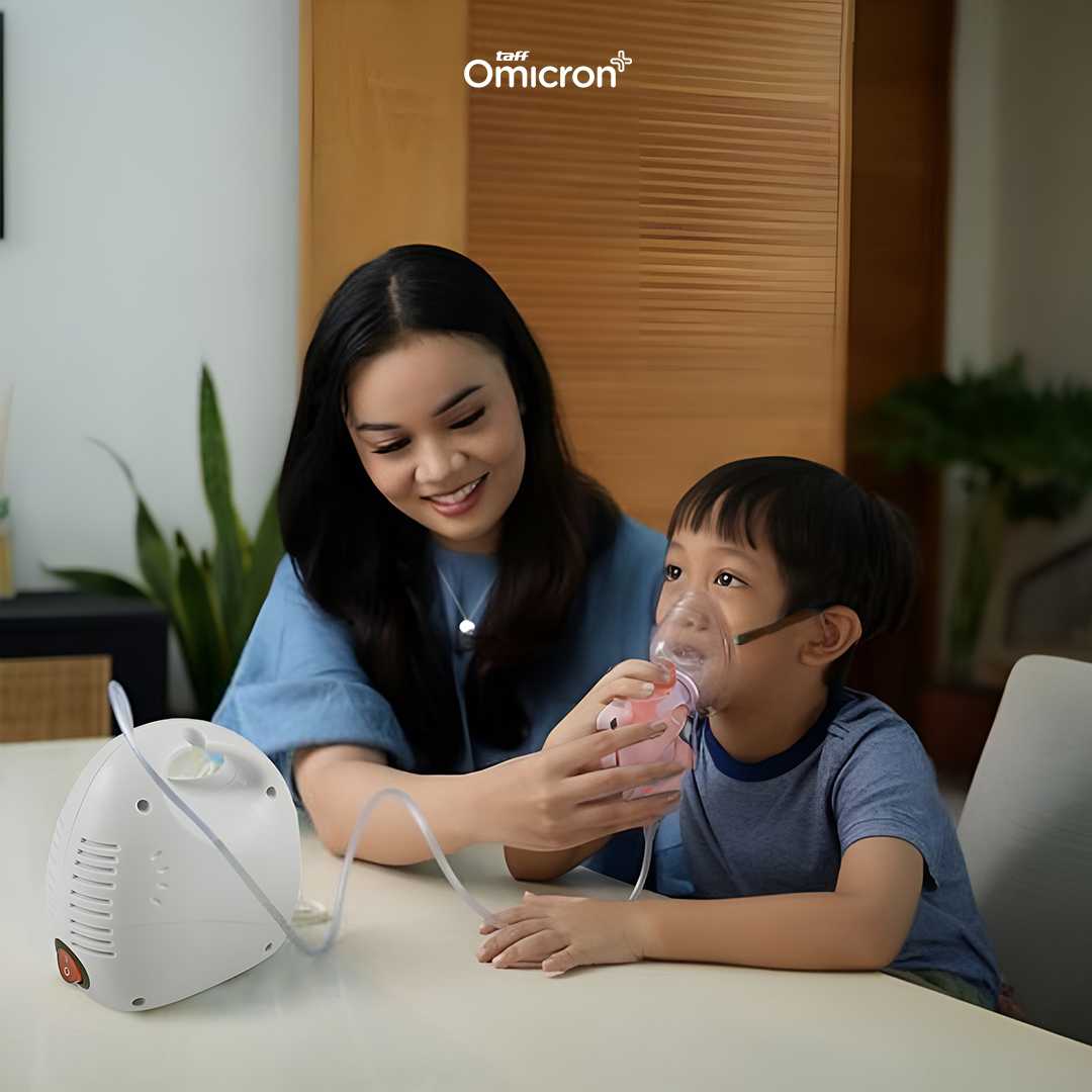 TaffOmicron Alat Terapi Pernapasan Compressor Nebulizer Inhaler - GS-302