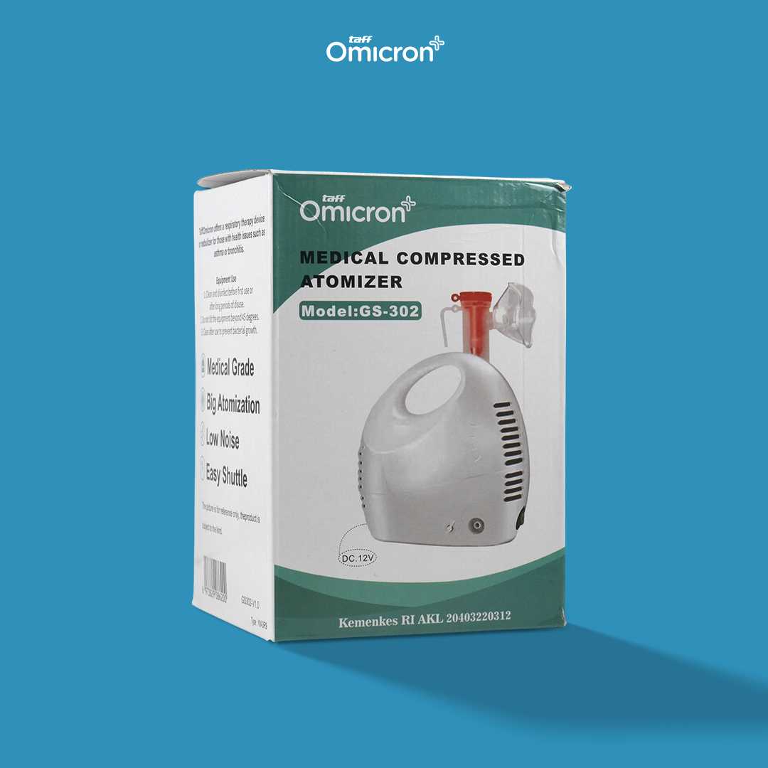 TaffOmicron Alat Terapi Pernapasan Compressor Nebulizer Inhaler - GS-302