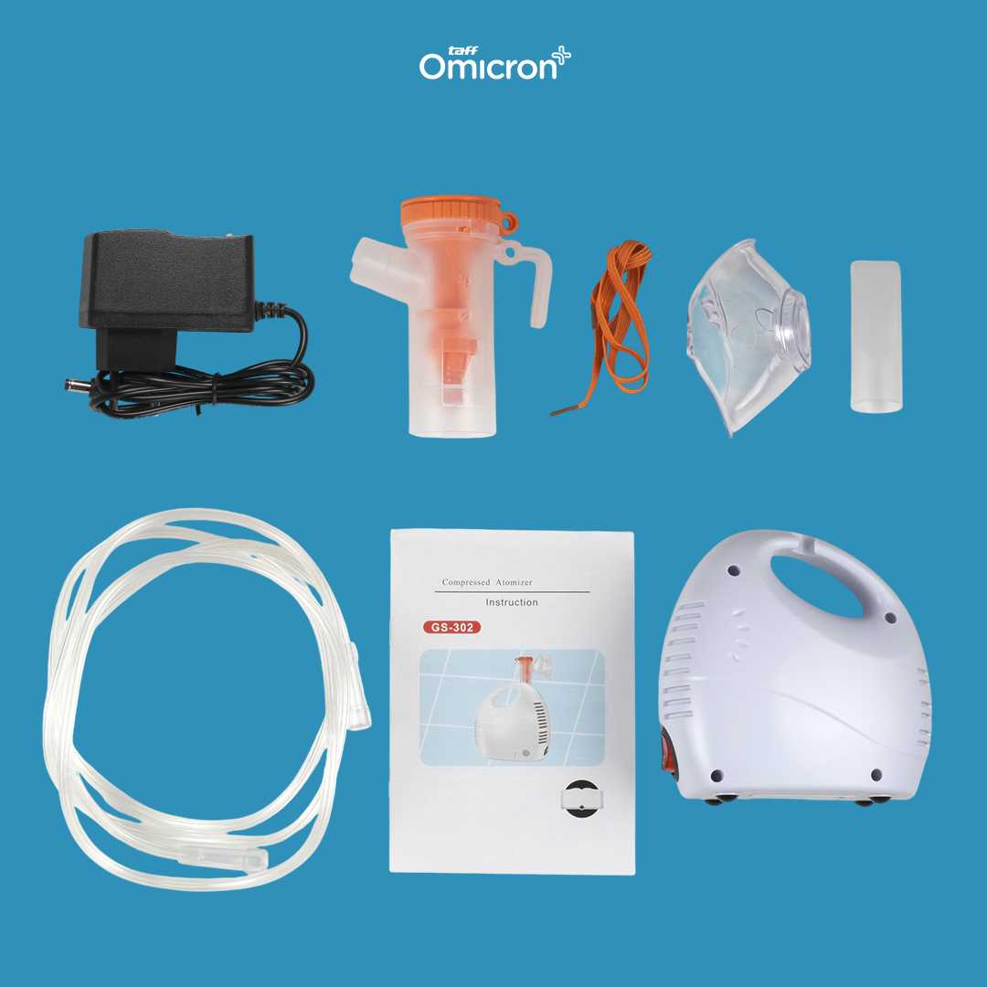 TaffOmicron Alat Terapi Pernapasan Compressor Nebulizer Inhaler - GS-302