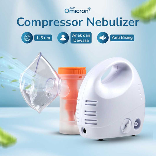 TaffOmicron Alat Terapi Pernapasan Compressor Nebulizer Inhaler - GS-302