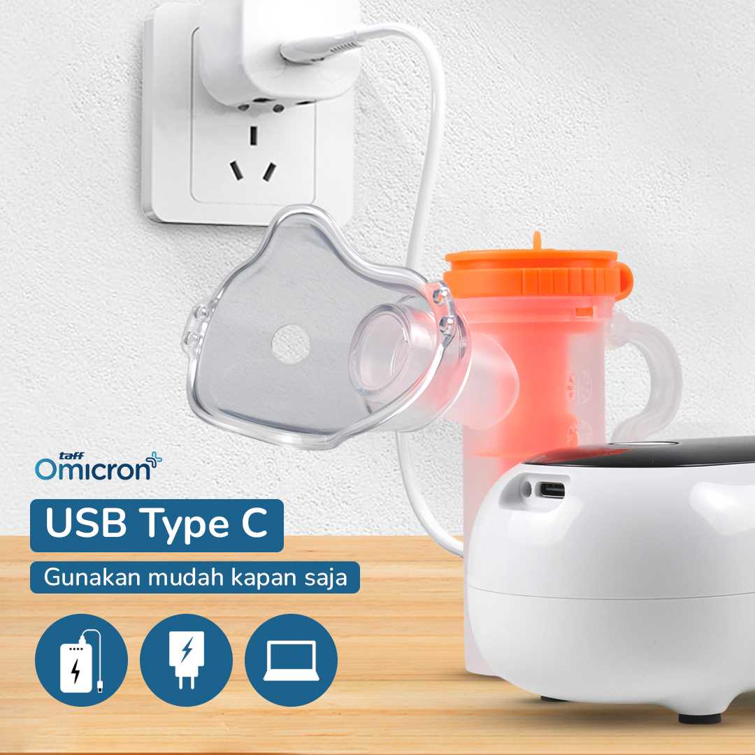 TaffOmicron Alat Terapi Pernapasan Compressor Nebulizer Inhaler - SZ5