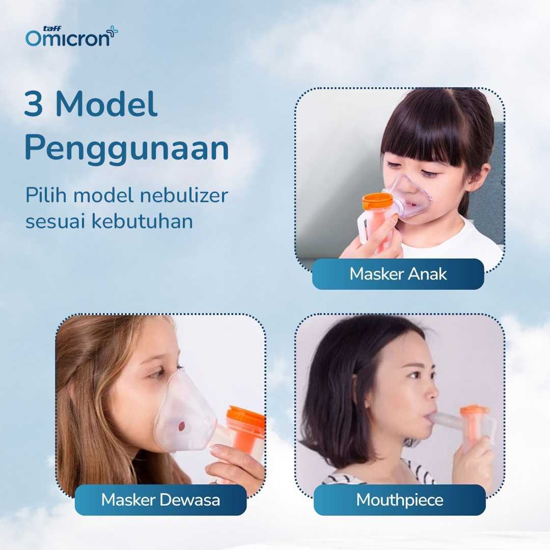 TaffOmicron Alat Terapi Pernapasan Compressor Nebulizer Inhaler - SZ5