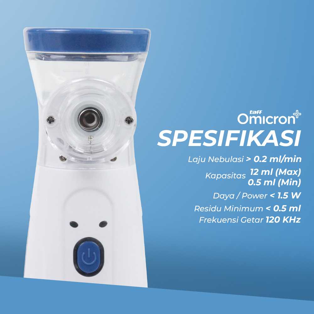 TaffOmicron Alat Terapi Pernapasan Mesh Nebulizer Portable Inhaler - JSL-W302