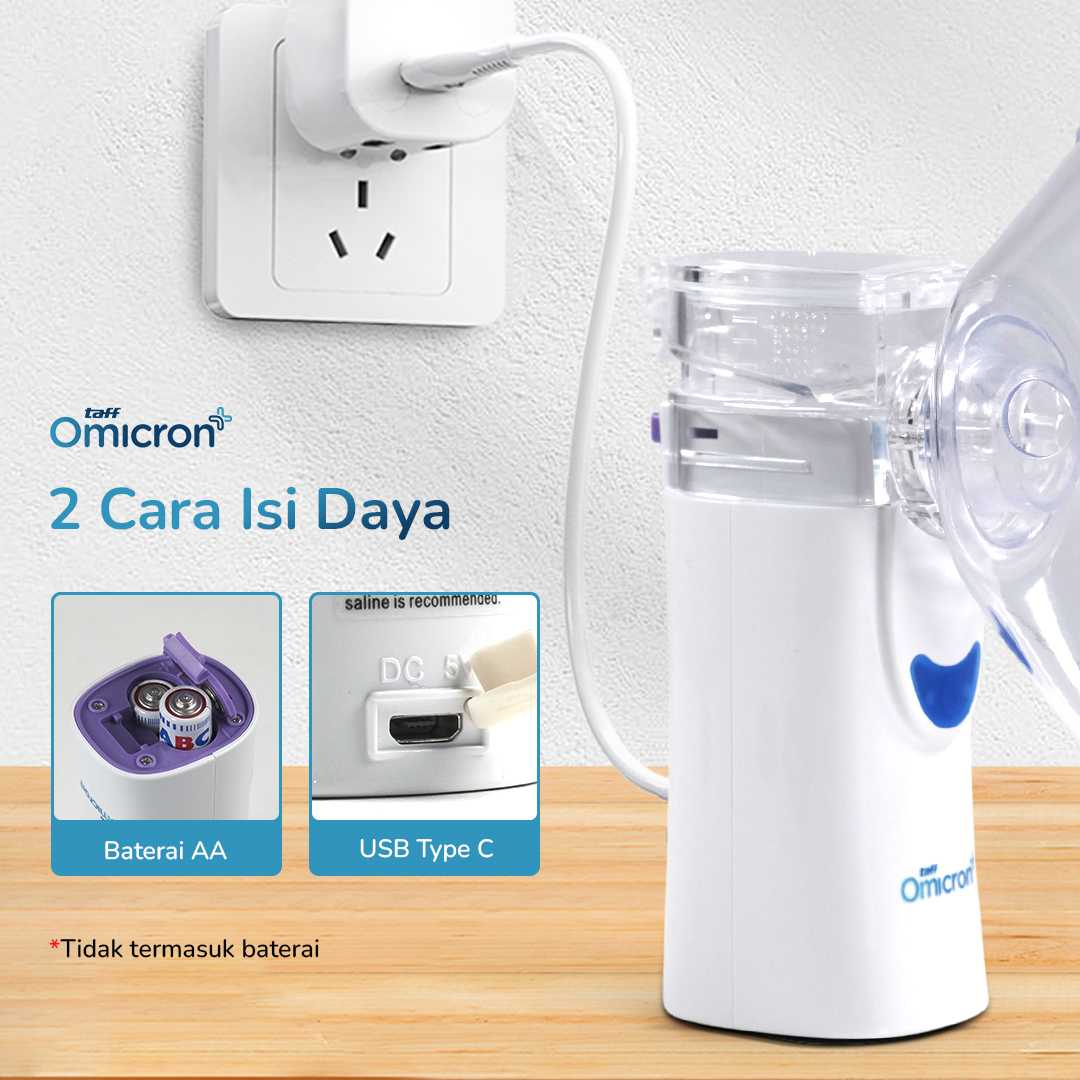 TaffOmicron Alat Terapi Pernapasan Mesh Nebulizer Portable Inhaler - UN100
