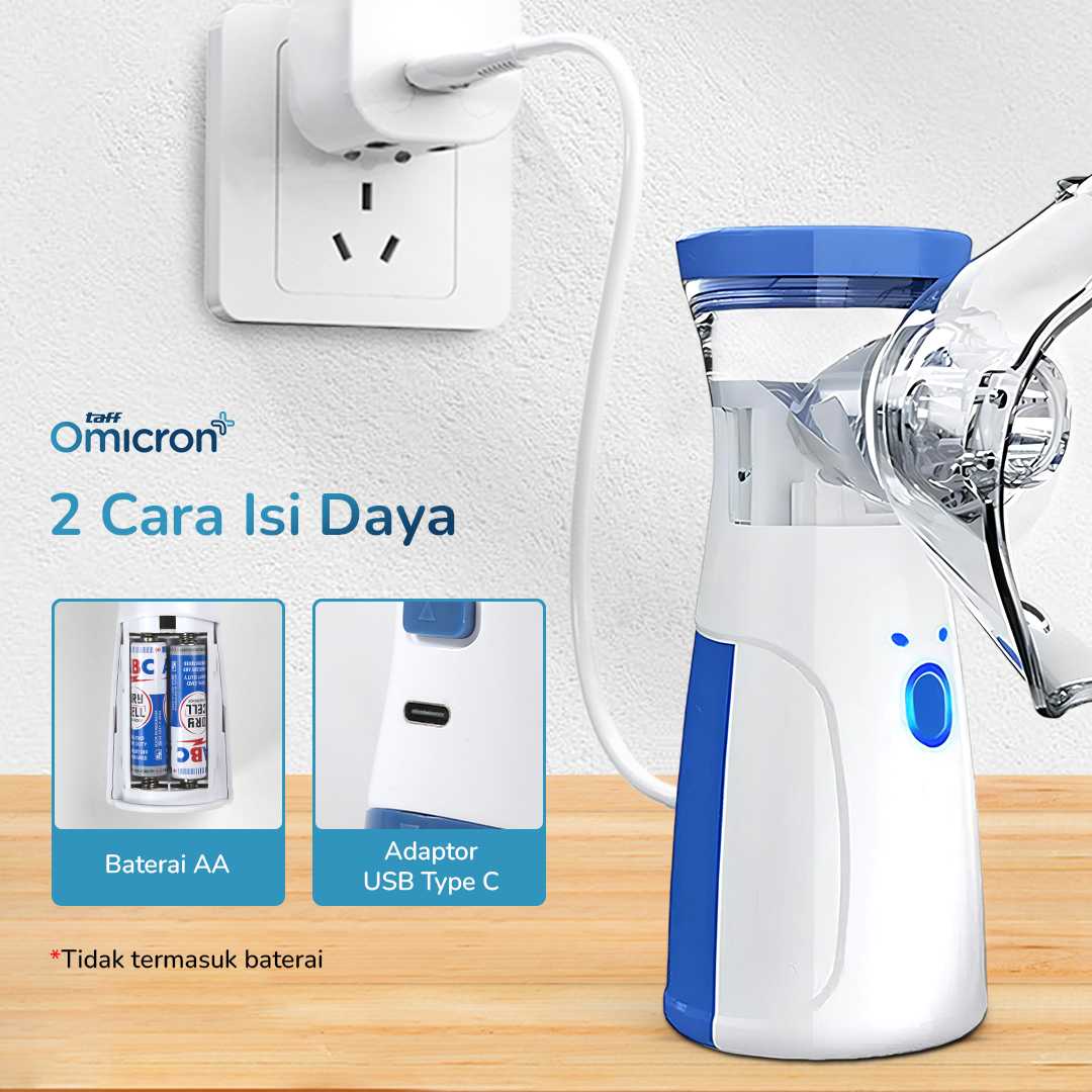 TaffOmicron Alat Terapi Pernapasan Mesh Nebulizer Portable Inhaler - JSL-W302B