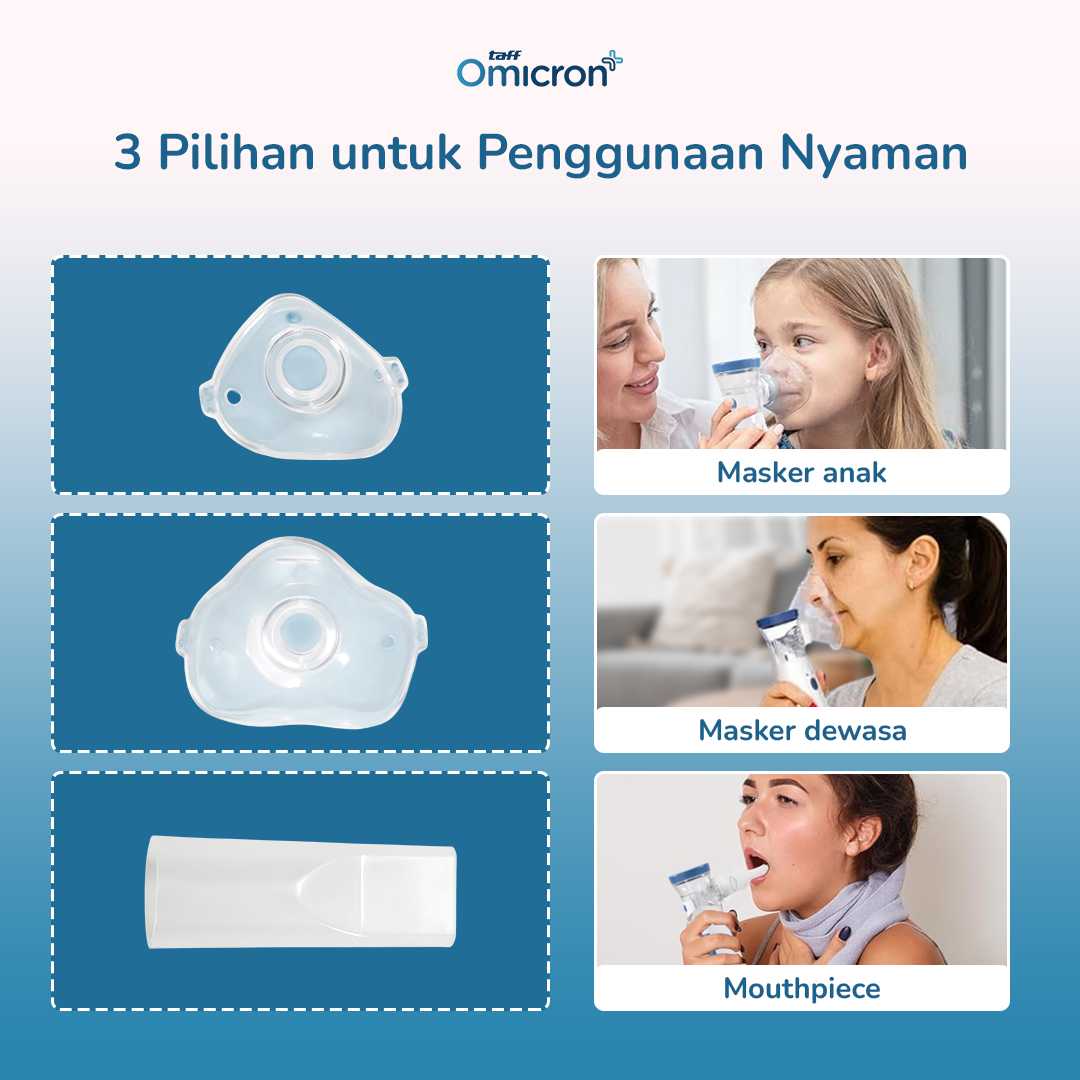 TaffOmicron Alat Terapi Pernapasan Mesh Nebulizer Portable Inhaler - JSL-W302B