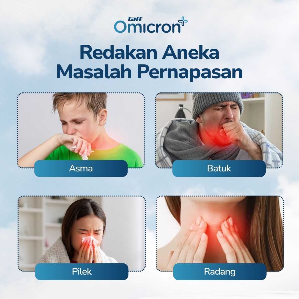 TaffOmicron Alat Terapi Pernapasan Compressor Nebulizer Inhaler - JSL-W310