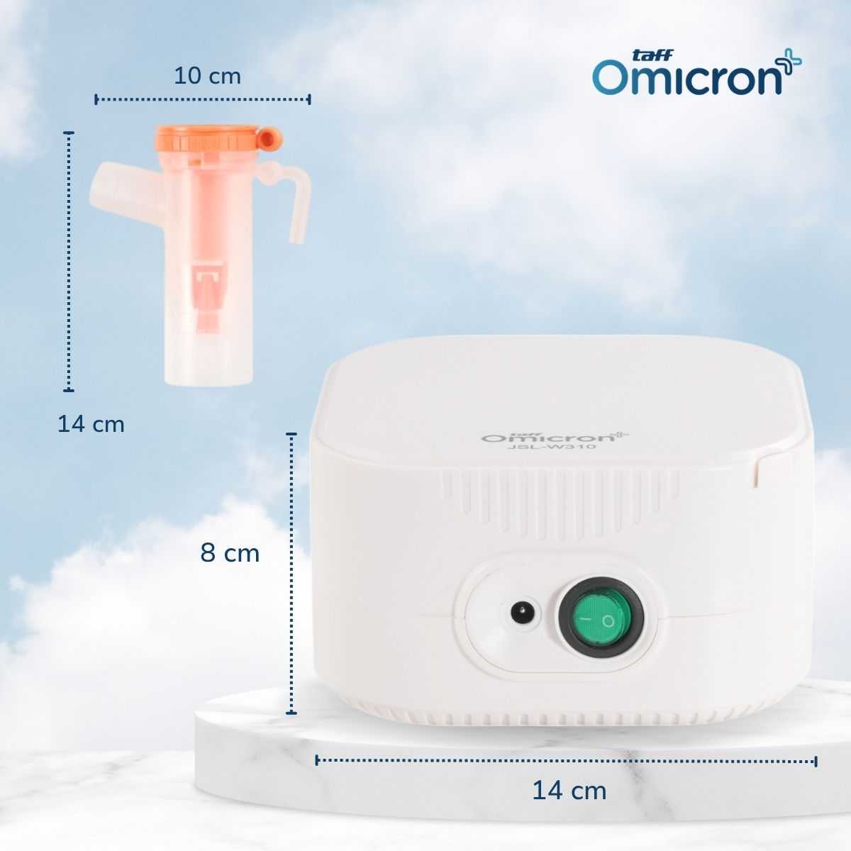 TaffOmicron Alat Terapi Pernapasan Compressor Nebulizer Inhaler - JSL-W310