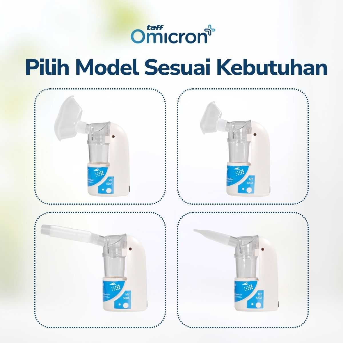 TaffOmicron Alat Terapi Pernapasan Ultrasonic Nebulizer Portable - MY-520A