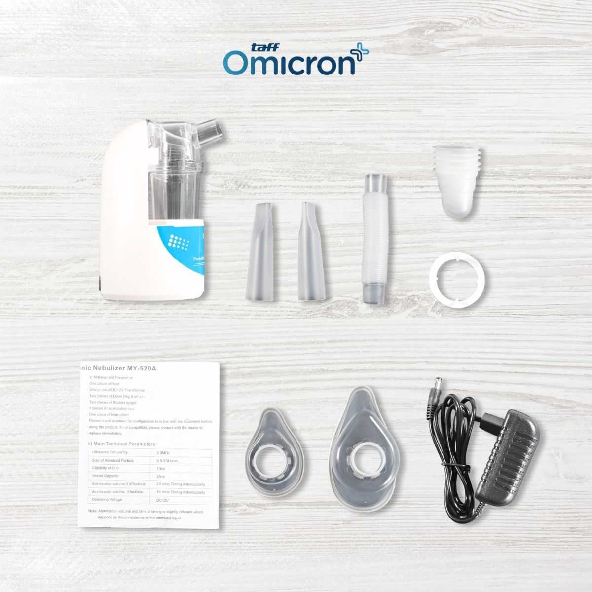 TaffOmicron Alat Terapi Pernapasan Ultrasonic Nebulizer Portable - MY-520A