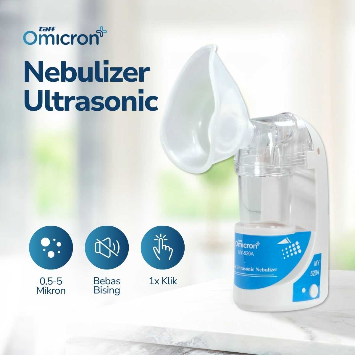TaffOmicron Alat Terapi Pernapasan Ultrasonic Nebulizer Portable - MY-520A