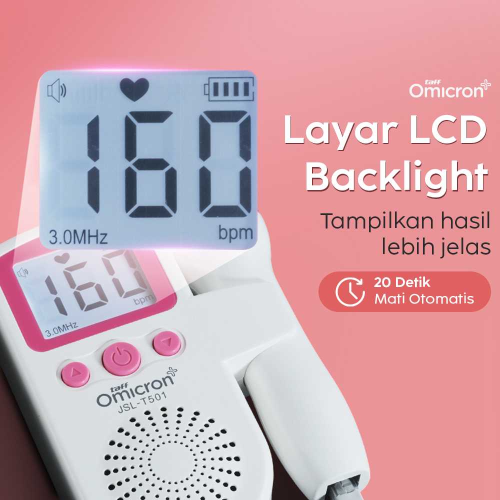 TaffOmicron Deteksi Jantung Janin Bayi Fetal Doppler - JSL-T501