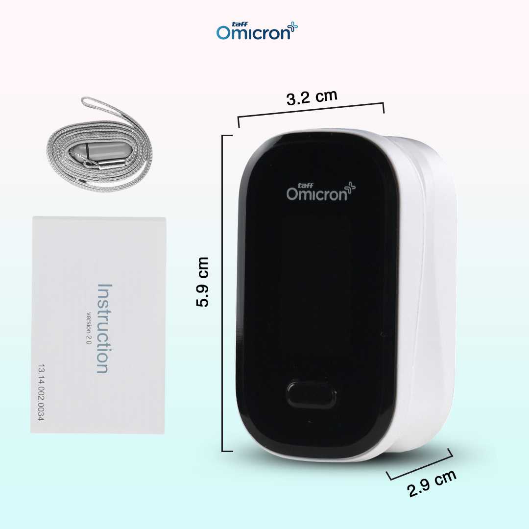 TaffOmicron Fingertip Pulse Oximeter Alat Ukur Saturasi Oksigen Darah - YK-80B