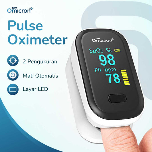 TaffOmicron Fingertip Pulse Oximeter Alat Ukur Saturasi Oksigen Darah - YK-80B