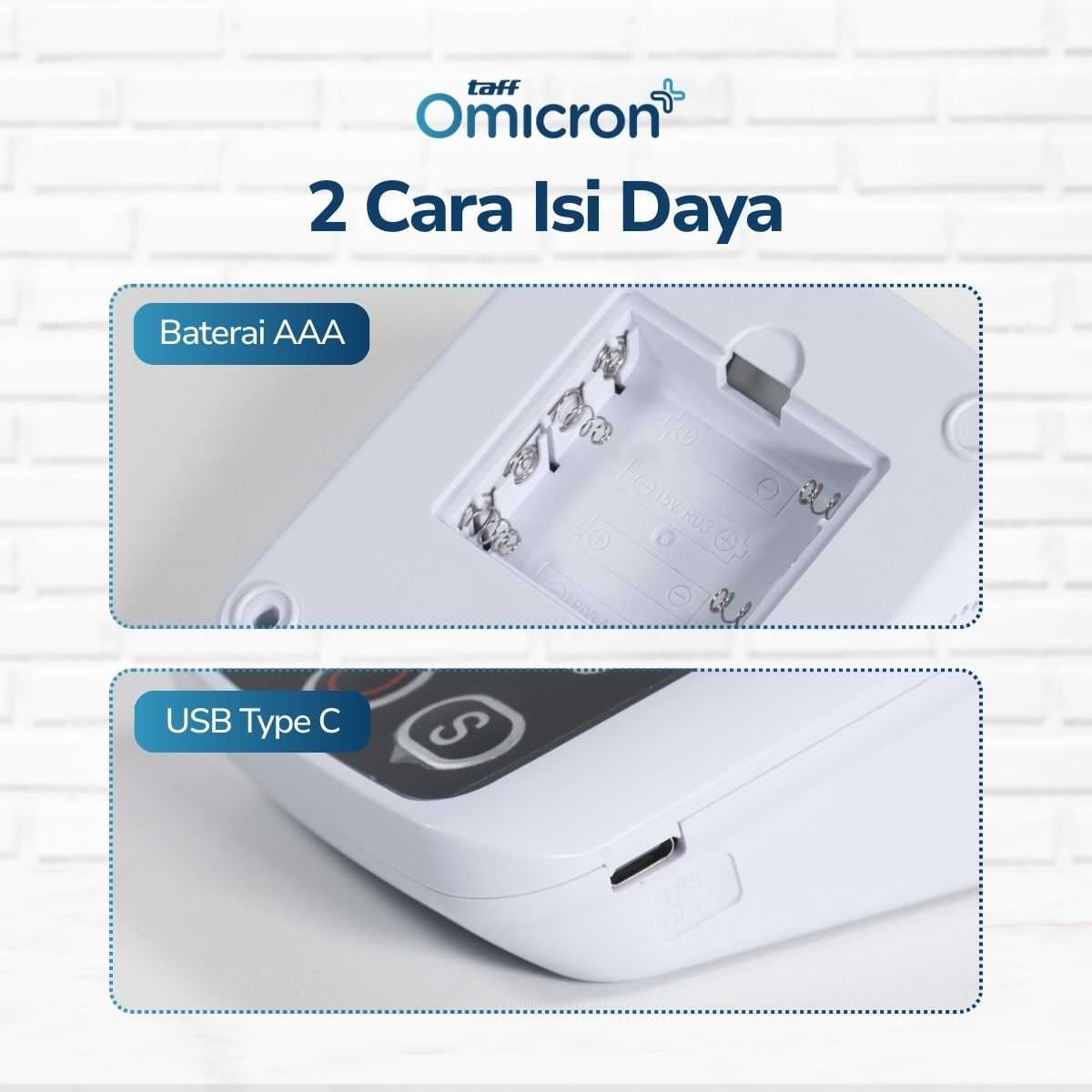 TaffOmicron Pengukur Tekanan Darah Tensimeter Digital Dual Power - BW-750