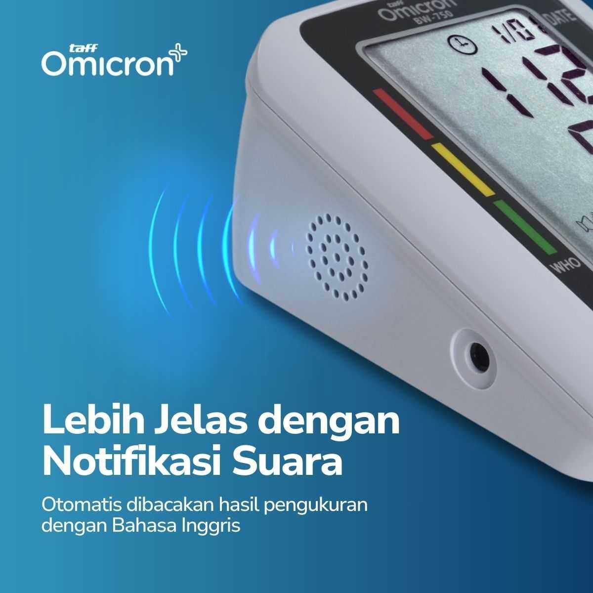 TaffOmicron Pengukur Tekanan Darah Tensimeter Digital Dual Power - BW-750