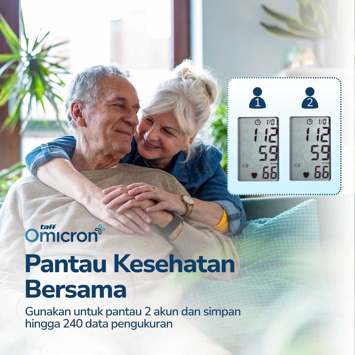 TaffOmicron Pengukur Tekanan Darah Tensimeter Digital Dual Power - BW-750