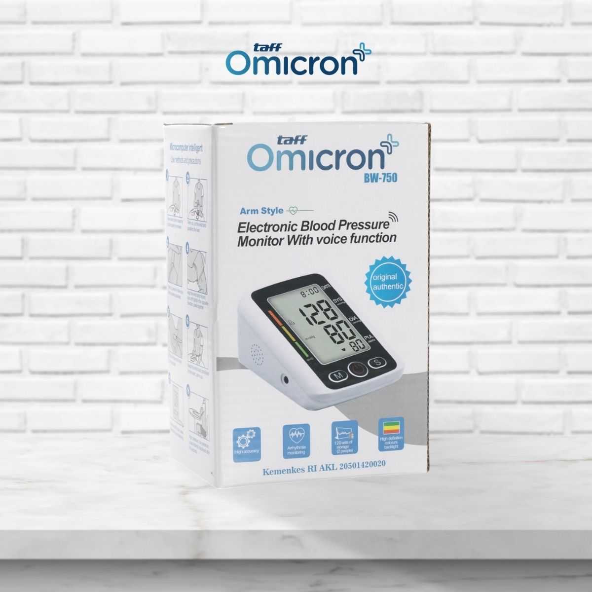 TaffOmicron Pengukur Tekanan Darah Tensimeter Digital Dual Power - BW-750