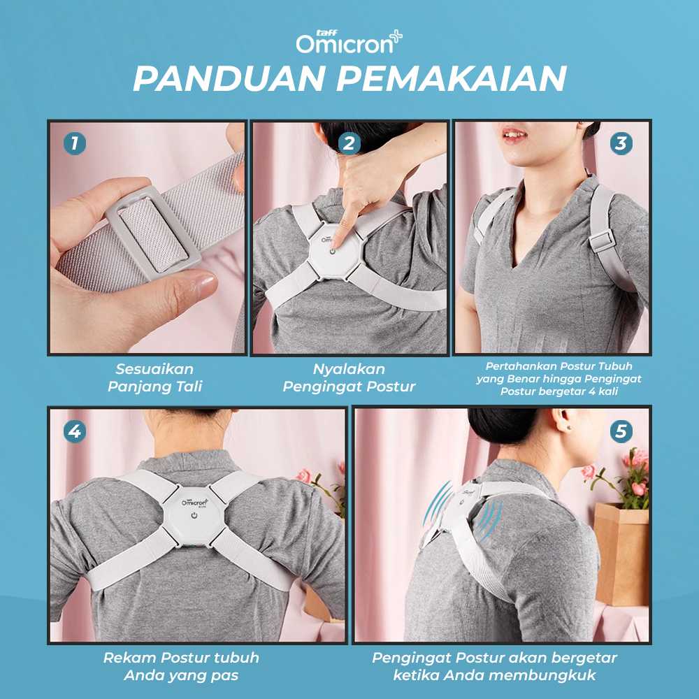 TaffOmicron Smart Body Harness Tali Korektor Postur Punggung - BC200