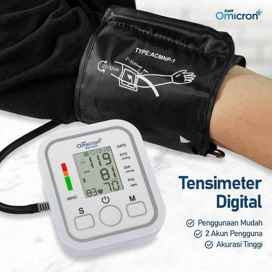 TaffOmicron Tensimeter Digital Pengukur Tekanan Darah Indonesian Voice - BW-3205