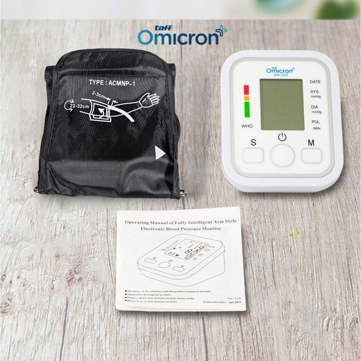 TaffOmicron Tensimeter Digital Pengukur Tekanan Darah Dual Power - BW-3205