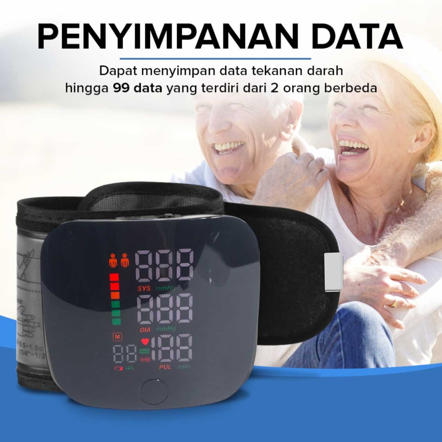 TaffOmicron Tensimeter Digital Pengukur Tekanan Darah Indonesian Voice - A01