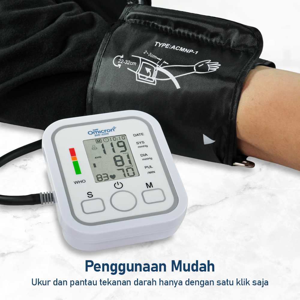 TaffOmicron Tensimeter Digital Pengukur Tekanan Darah Indonesian Voice - BW-3205