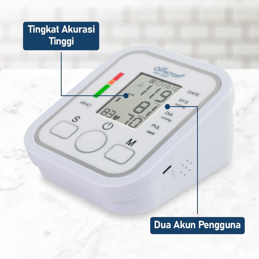 TaffOmicron Tensimeter Digital Pengukur Tekanan Darah Indonesian Voice - BW-3205