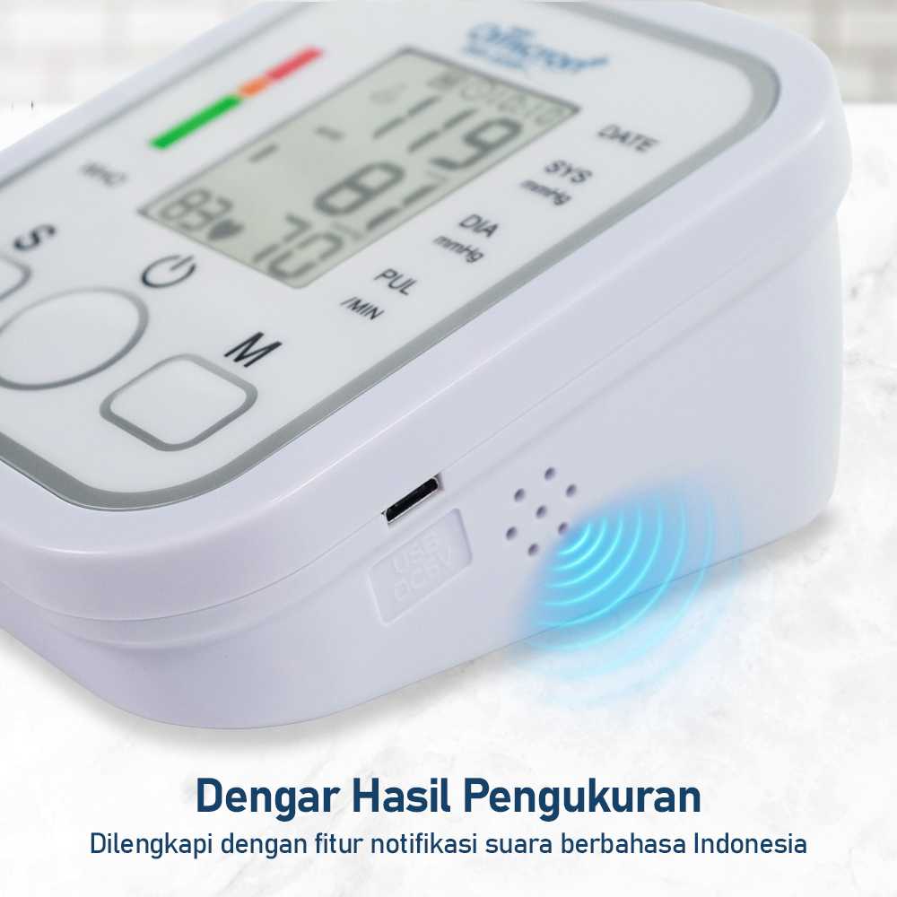 TaffOmicron Tensimeter Digital Pengukur Tekanan Darah Indonesian Voice - BW-3205