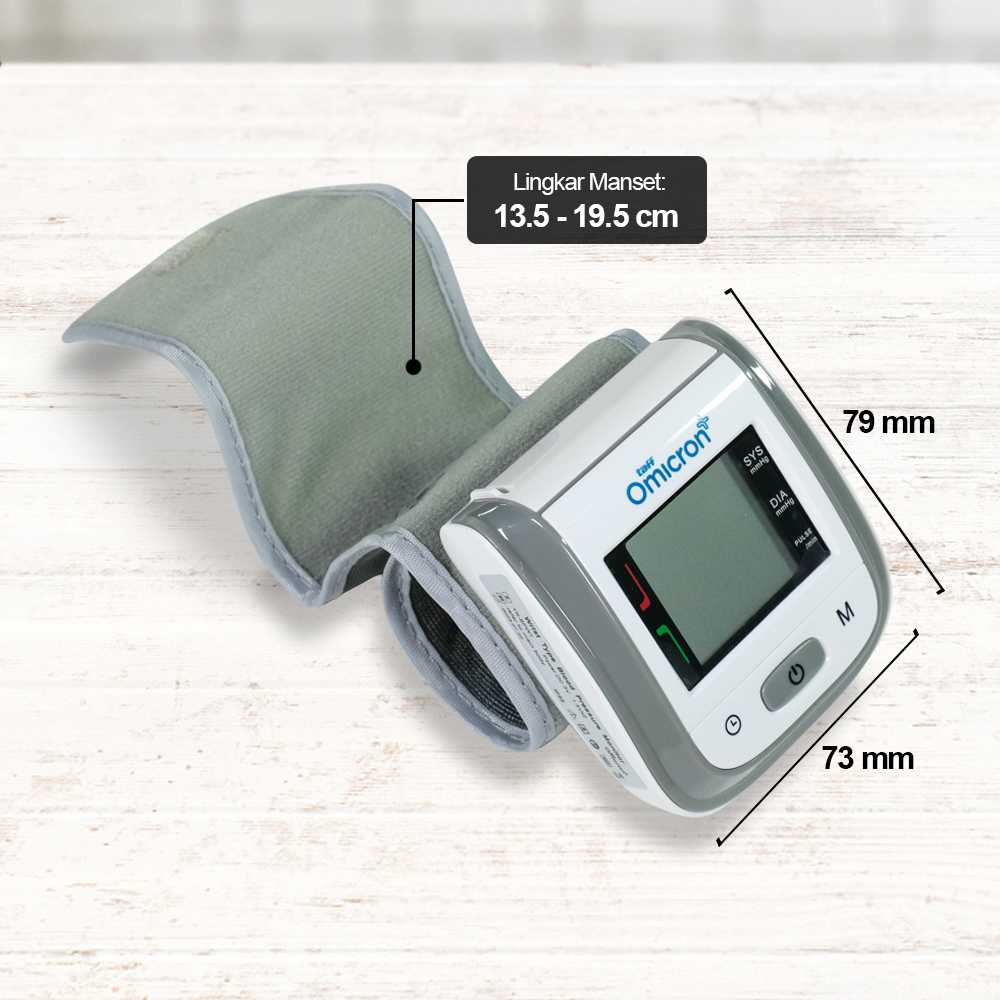 TaffOmicron Tensimeter Digital Pengukur Tekanan Darah Wrist Monitor - YK-BPW1