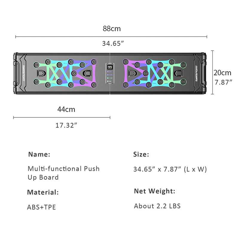 TaffSPORT Alat Bantu Push-up Training Board with LCD Display - A602
