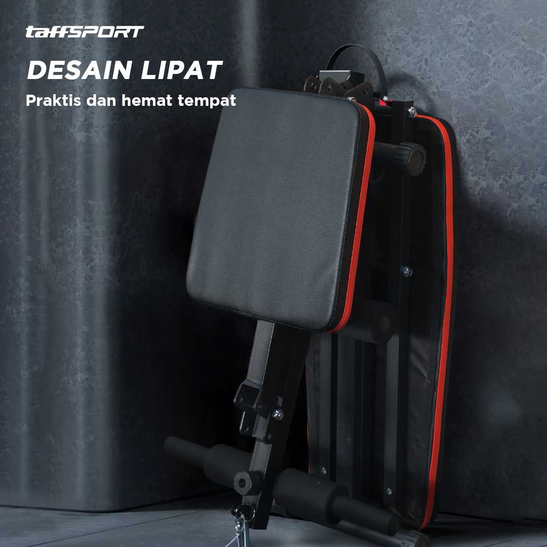 TaffSPORT Alat Fitness Gym Abdominal Perut Bench Press Foldable - AD-23
