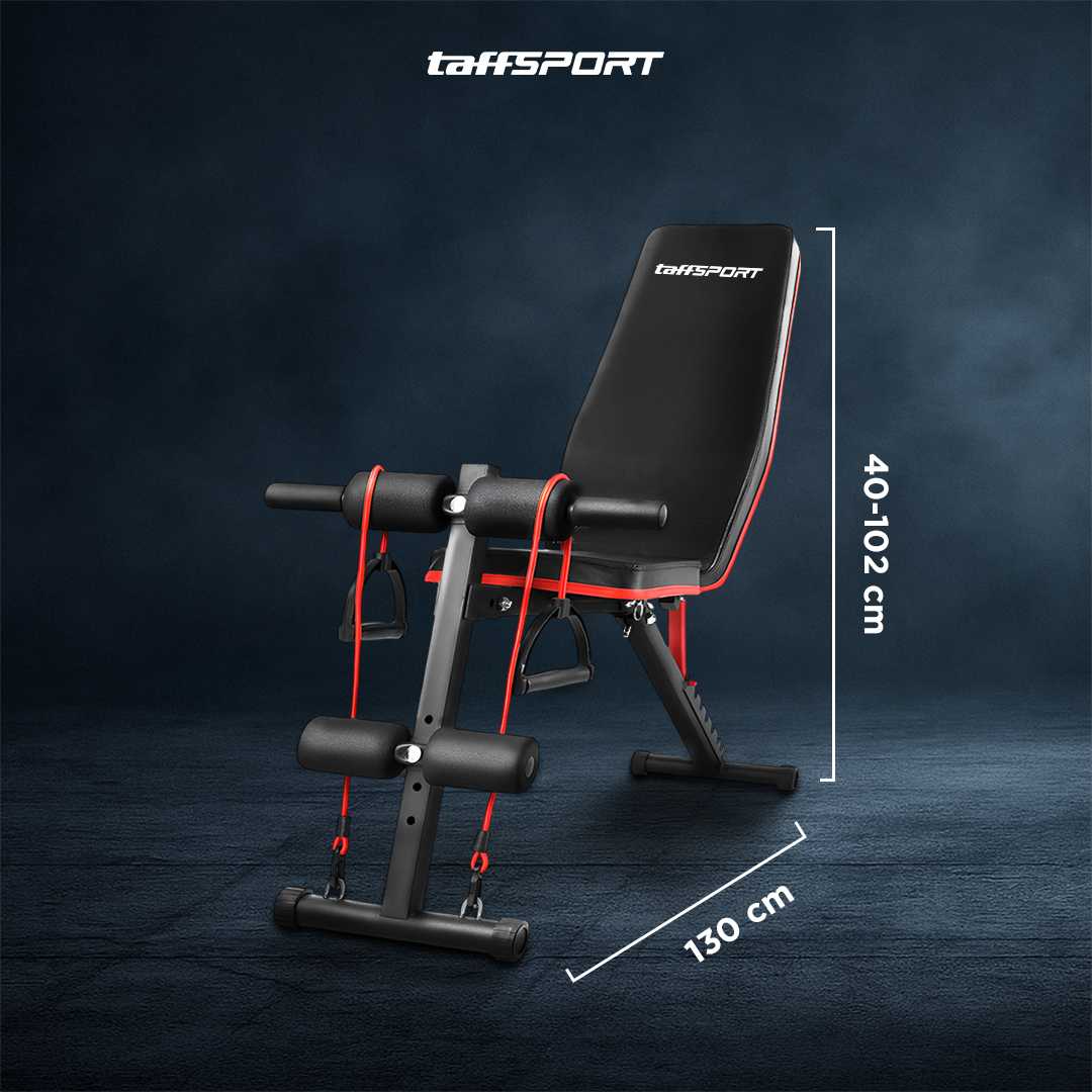TaffSPORT Alat Fitness Gym Abdominal Perut Bench Press Foldable - AD-23