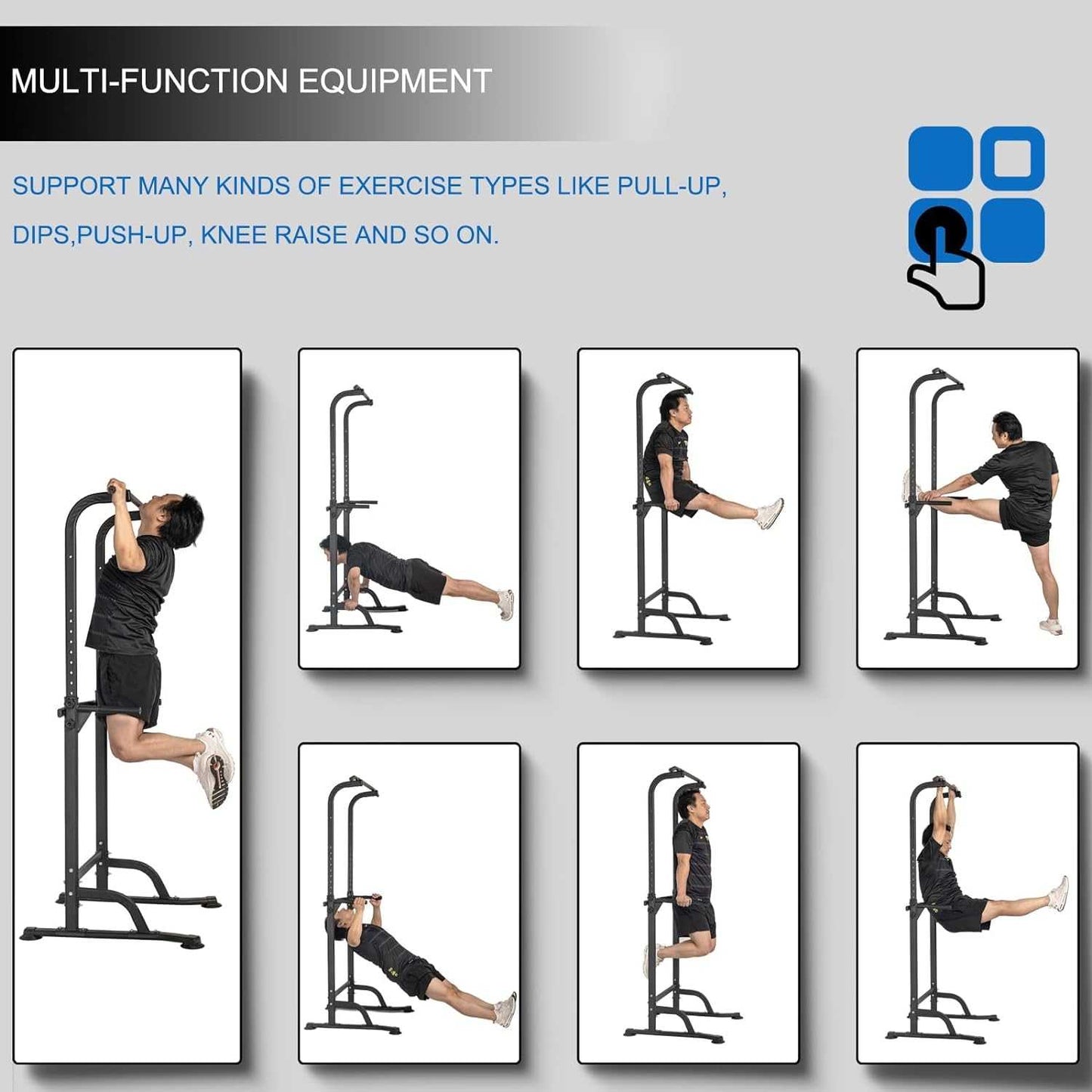 TaffSPORT Alat Fitness Pull Up Power Rack Horizonal Bar Home Gym - 4001F