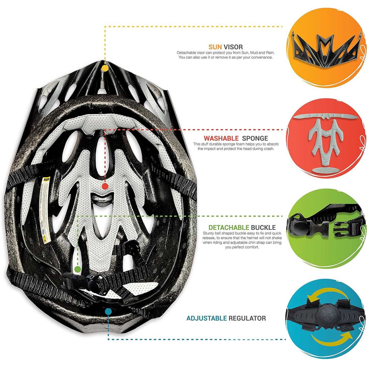 TaffSPORT Helm Sepeda Bicycle Road Bike Helmet EPS PVC 18 Air Vent - WX022