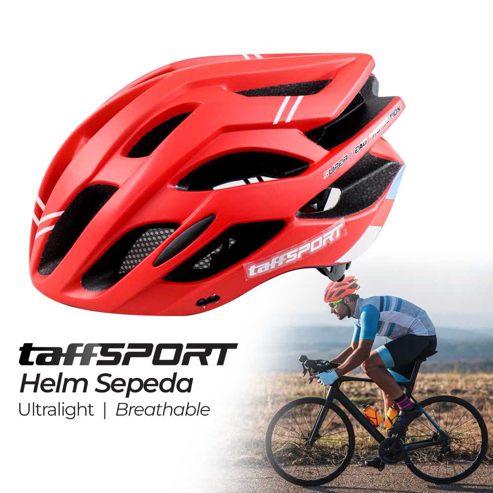 TaffSPORT Helm Sepeda Ultralight Breathable Bicycle Helmet 19 Air Vent - 008A