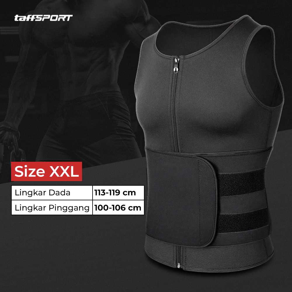 TaffSPORT Korset Pembentuk Badan Pria Shaper Corset Vest Single Velcro - MWL10