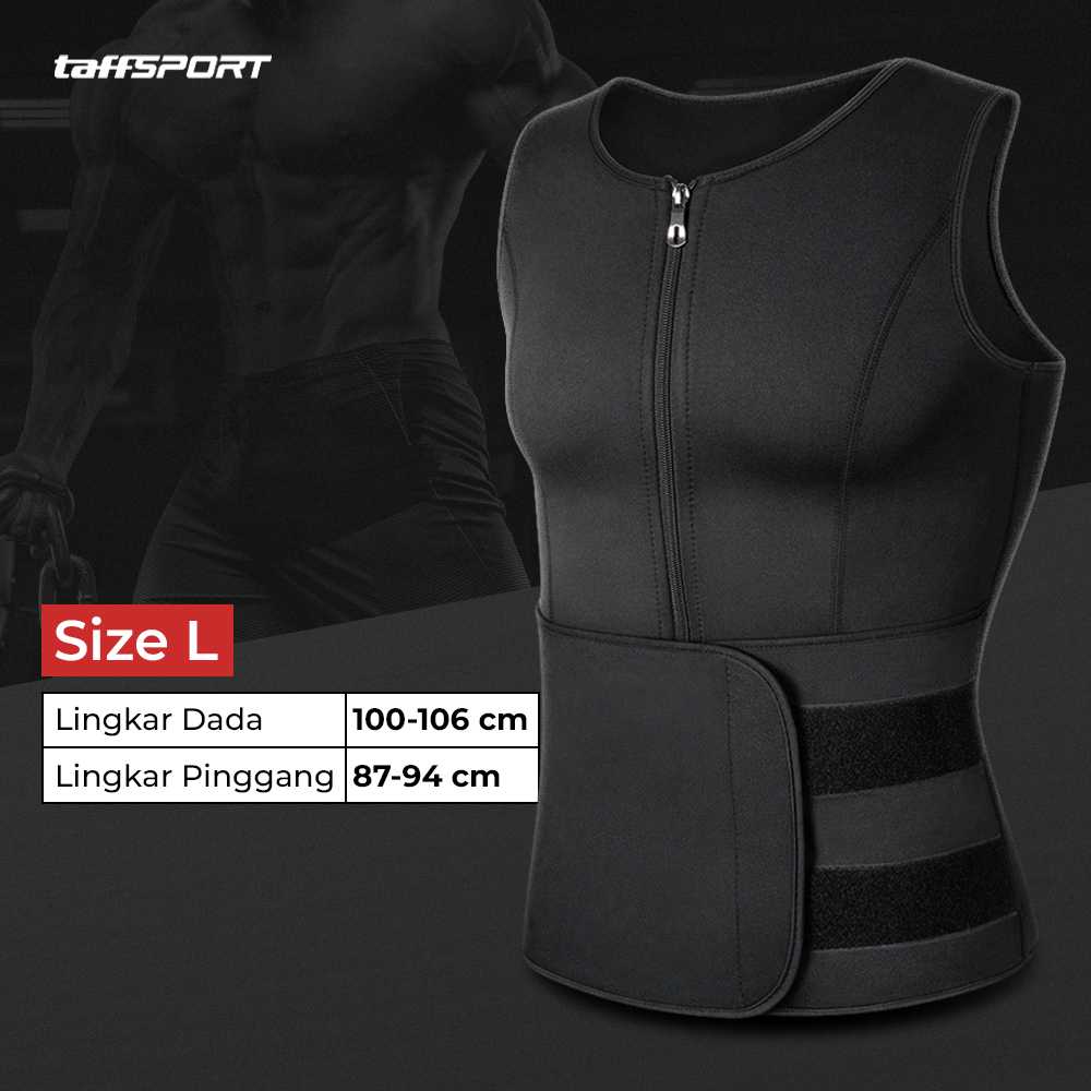 TaffSPORT Korset Pembentuk Badan Pria Shaper Corset Vest Single Velcro - MWL10