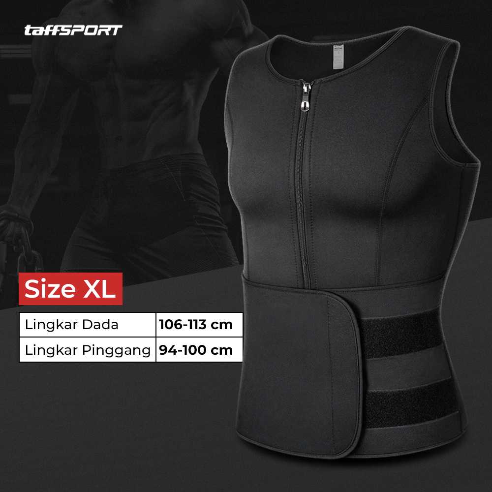 TaffSPORT Korset Pembentuk Badan Pria Shaper Corset Vest Single Velcro - MWL10